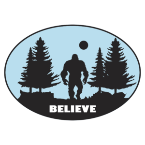Believe Oval Sticker