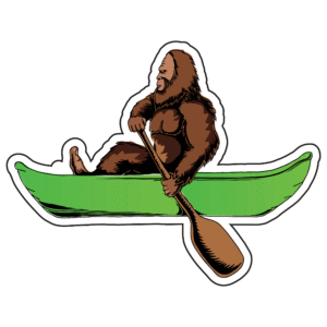 Canoe Bigfoot Sticker