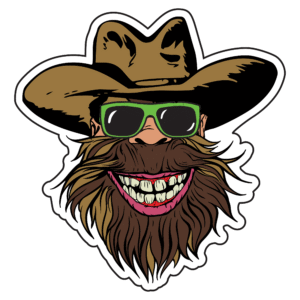 Cowboy Bigfoot Sticker