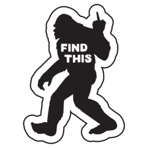Find This Bigfoot Sticker