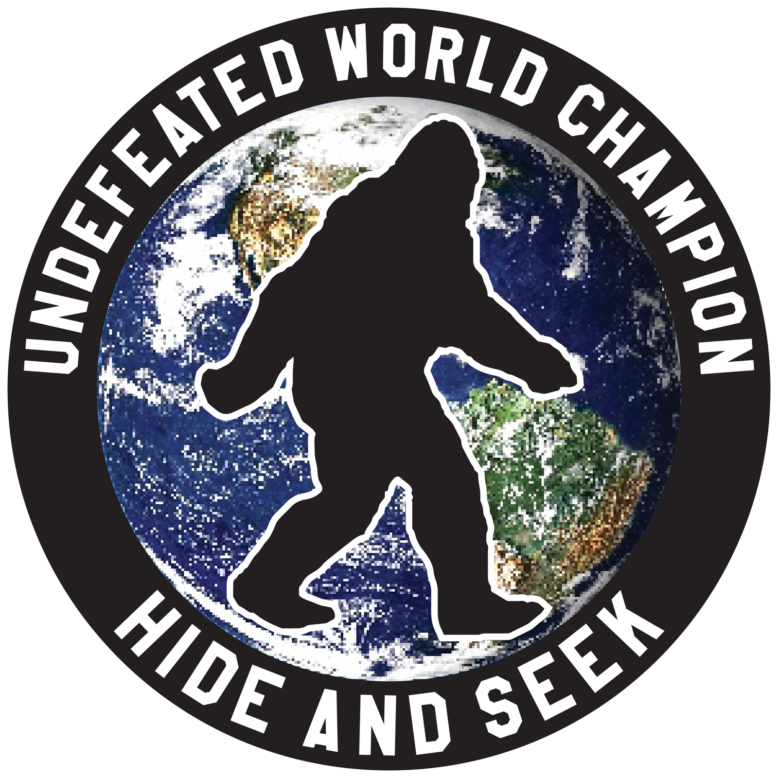 Hide and Seek Champion Bigfoot Sticker