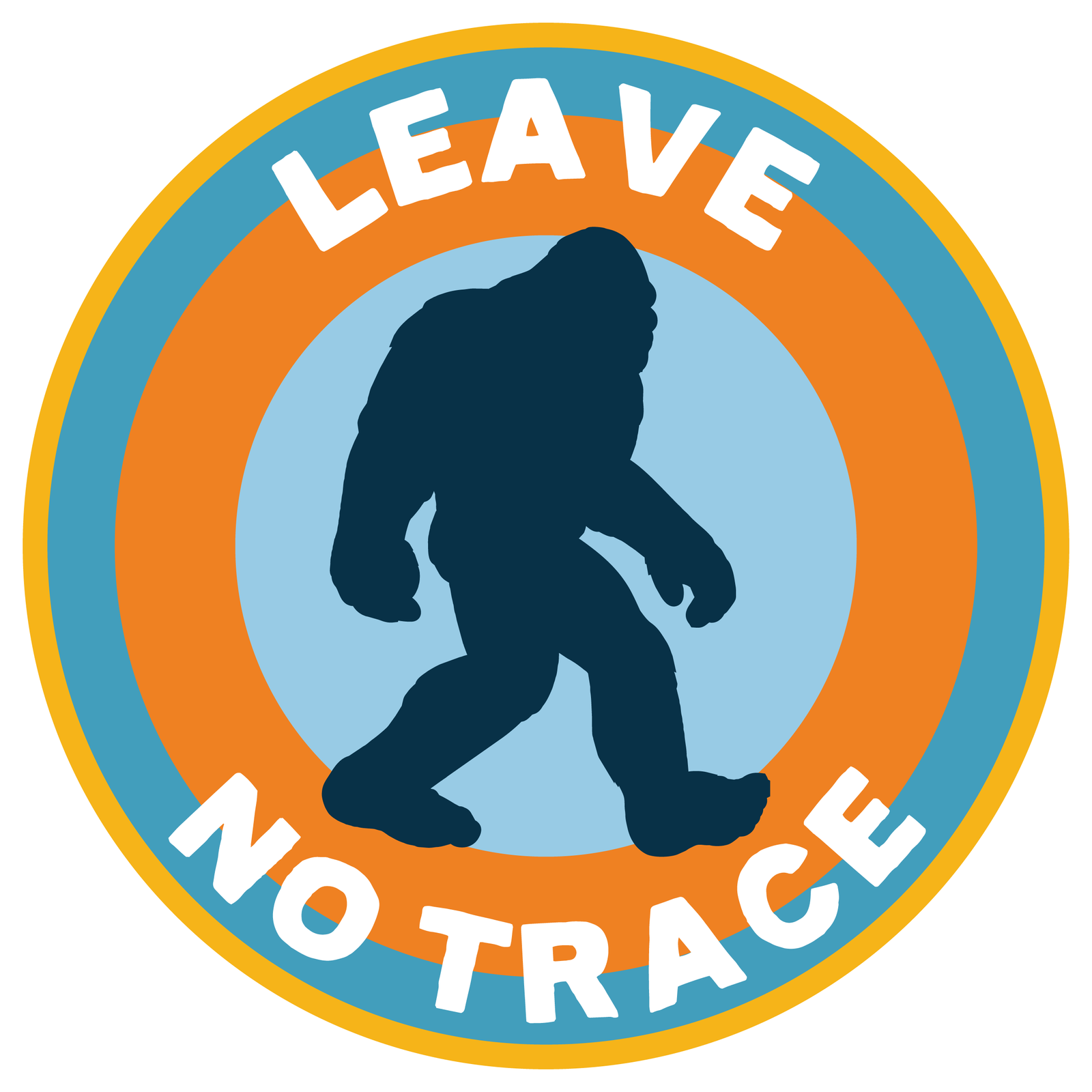 Leave No Trace Bigfoot Sticker