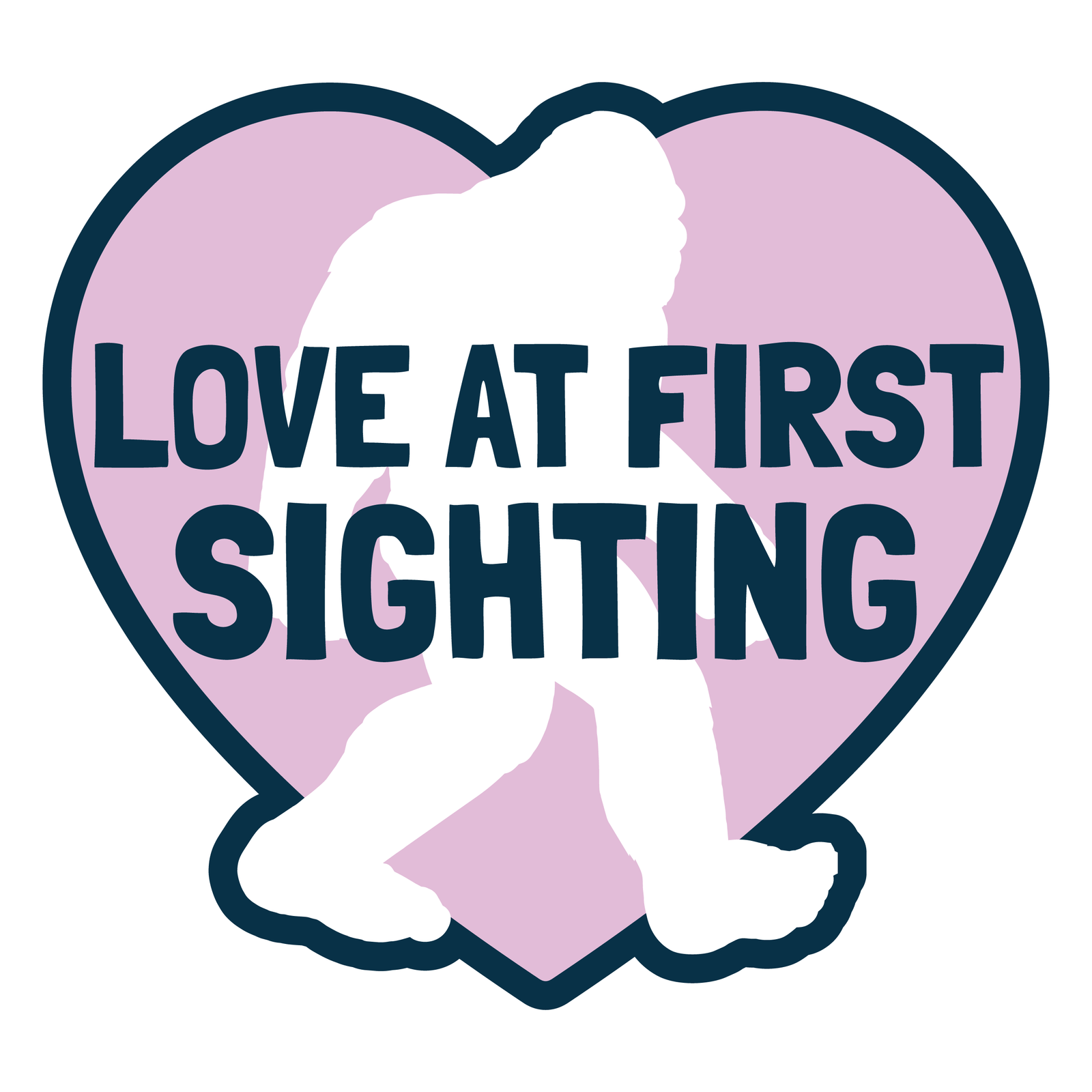Love at First Sighting Bigfoot Sticker