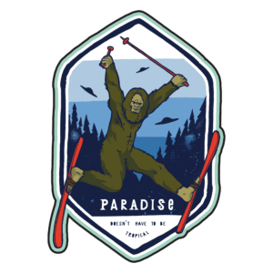 Paradise Bigfoot Sticker