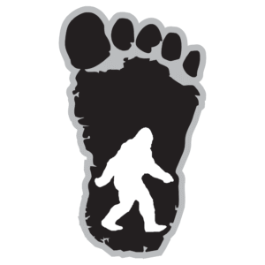 Bigfoot In Footprint Sticker